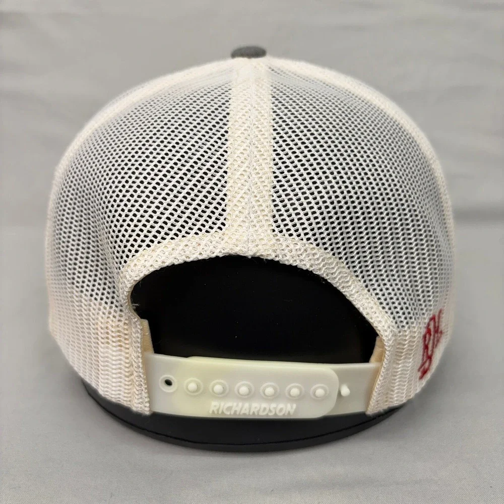Red Dirt Hat Co Trucker Hat Western Mens OSFM Gray White Buffalo Patch Cap